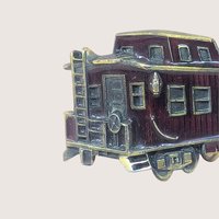 1976 Chicago Caboose Enamel and Metal Belt Buckle