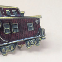 1976 Chicago Caboose Enamel and Metal Belt Buckle