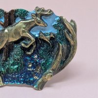 1982 Great American Buckle Co Deer – 1980s Outdoor Heritage Piece