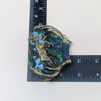 1982 Great American Buckle Co Leaping Deer Belt Buckle