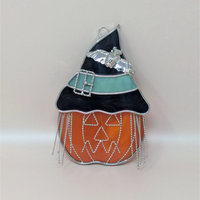 1990s Stained Glass Pumpkin – Halloween Decor