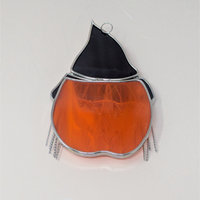 1990s Stained Glass Pumpkin – Halloween Decor