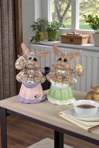 Vintage Ceramic Mother Rabbit with Babies