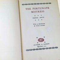 1924 The Fortunate Mistress by Daniel Defoe Hardcover Book
