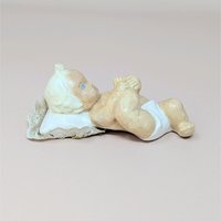 Vintage Chalkware Baby Figurine Pair