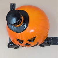 1990s PR Halloween Pumpkin Ceramic Light – Jack O Lantern Spooky Decor