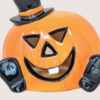 1990s PR Halloween Pumpkin Ceramic Light