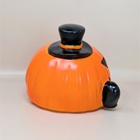 1990s PR Halloween Pumpkin Ceramic Light – Jack O Lantern Spooky Decor