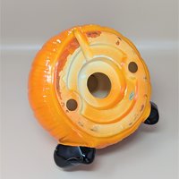 1990s PR Halloween Pumpkin Ceramic Light – Jack O Lantern Spooky Decor