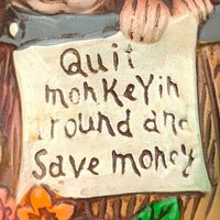 Vintage Barrel of Monkeys Ceramic Piggy Bank