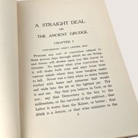 1920 A Straight Deal Or The Ancient Grudge Owen Wister Hardcover Book