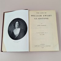 1908 John Morley Hardcover Books – Life of Gladstone Set – Antique Edwardian Biography