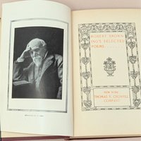 Antique Robert Brownings Poems Hardcover Book