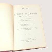 Antique Robert Brownings Poems Hardcover Book