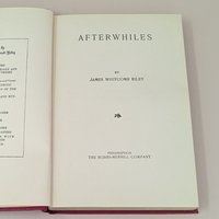 Afterwhiles Hardcover Book – James Whitcomb Riley Poetry