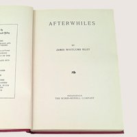 Afterwhiles James Whitcomb Riley Antique Poetry Hardcover Book