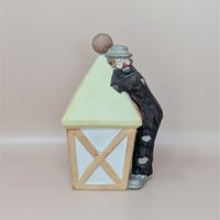 Flambro: Emmett Kelly Jr. Clown Lantern – Bisque Porcelain Nightlight