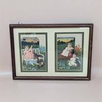 Sasparella Advertising Cards – Set of 2 Framed Art – Vintage Victorian Style Trade Cards