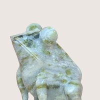 Vintage Hand Carved Nephrite Jade Frog