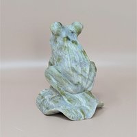 Nephrite Jade Frog – Vintage Chinese Hand Carved Stone – Artisan Figurine