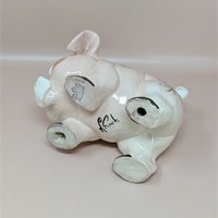 Kay Finch Grumpy Pig – 1940s California Pottery – Floral Ceramic Figurine