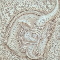 1960s Z. Danjell Greek Wall Art: Horse & Bull Plaster Pair