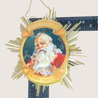 1991 Roman Inc Santa Starburst Ornaments Set of 4