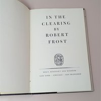 1962 In the Clearing by Robert Frost