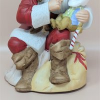 1983 Ted E Bear Santa with Skull Ceramic Music Box