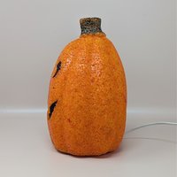 1990s Vintage Popcorn Melted Plastic Jack O'Lantern Light