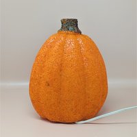 1990s Vintage Popcorn Melted Plastic Jack O'Lantern Light