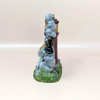 1990s Vintage Halloween Skeleton Clock Village Piece