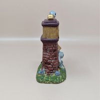1990s Vintage Halloween Skeleton Clock Village Piece