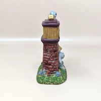 1990s Vintage Halloween Skeleton Clock Village Piece