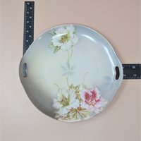 1930s PV Vessra Germany Hand Painted Floral Plate