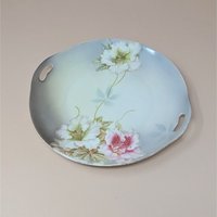 1930s PV Vessra Germany Hand Painted Floral Plate
