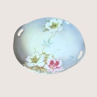 1930s PV Vessra Germany Hand Painted Floral Plate