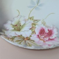 1930s PV Vessra Germany Hand Painted Floral Plate