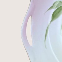 1920s Z.S. & C. Bavaria Floral Porcelain Handled Plate