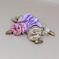 1990s Pastel Satin Pierrot Rabbit Figurine