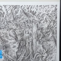 1998 S.G. Thautatta Signed Surrealist Jungle Nature Framed Print