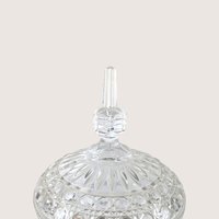 Vintage Crystal and Italian Marble Covered Candy Dish Chandelier Pedestal Jar