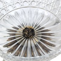 Vintage Crystal and Italian Marble Covered Candy Dish Chandelier Pedestal Jar
