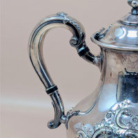 1950s Reed & Barton Regent Silver Plated Hand Chased Teapot