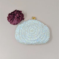 1960s Princess Gardner Beaded Sequin Coin Purse with Box