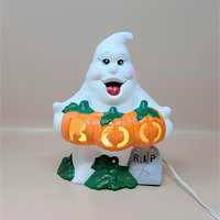 1980s Atlantic Mold Ceramic Ghost Halloween Light