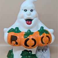 1980s Atlantic Mold Ceramic Ghost Halloween Light