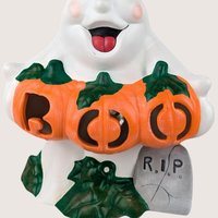 1980s Atlantic Mold Ceramic Ghost Halloween Light