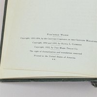 1922 Puddnhead Wilson by Mark Twain