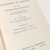 Antique Causeries En France Textbook By E.E. Pattou Hardcover Book